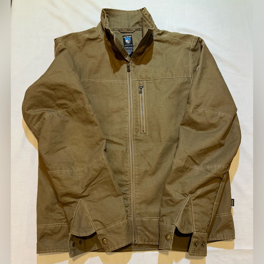 Kuhl Born In The Moutains Men’s Large Khaki/Brown Burr Jacket NWOT